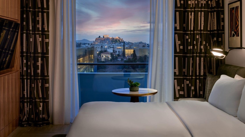 Zimmer im Von außen ansehen Conrad Athens The Ilisian mit Blick auf Akropolis