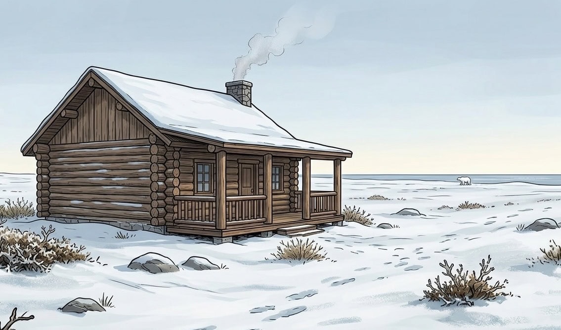 Lodge in der Tundra in Manitoba