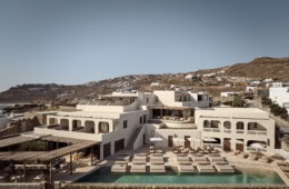 Omeon Mykonos aus der Vogelperspektive