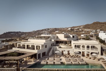 Omeon Mykonos aus der Vogelperspektive