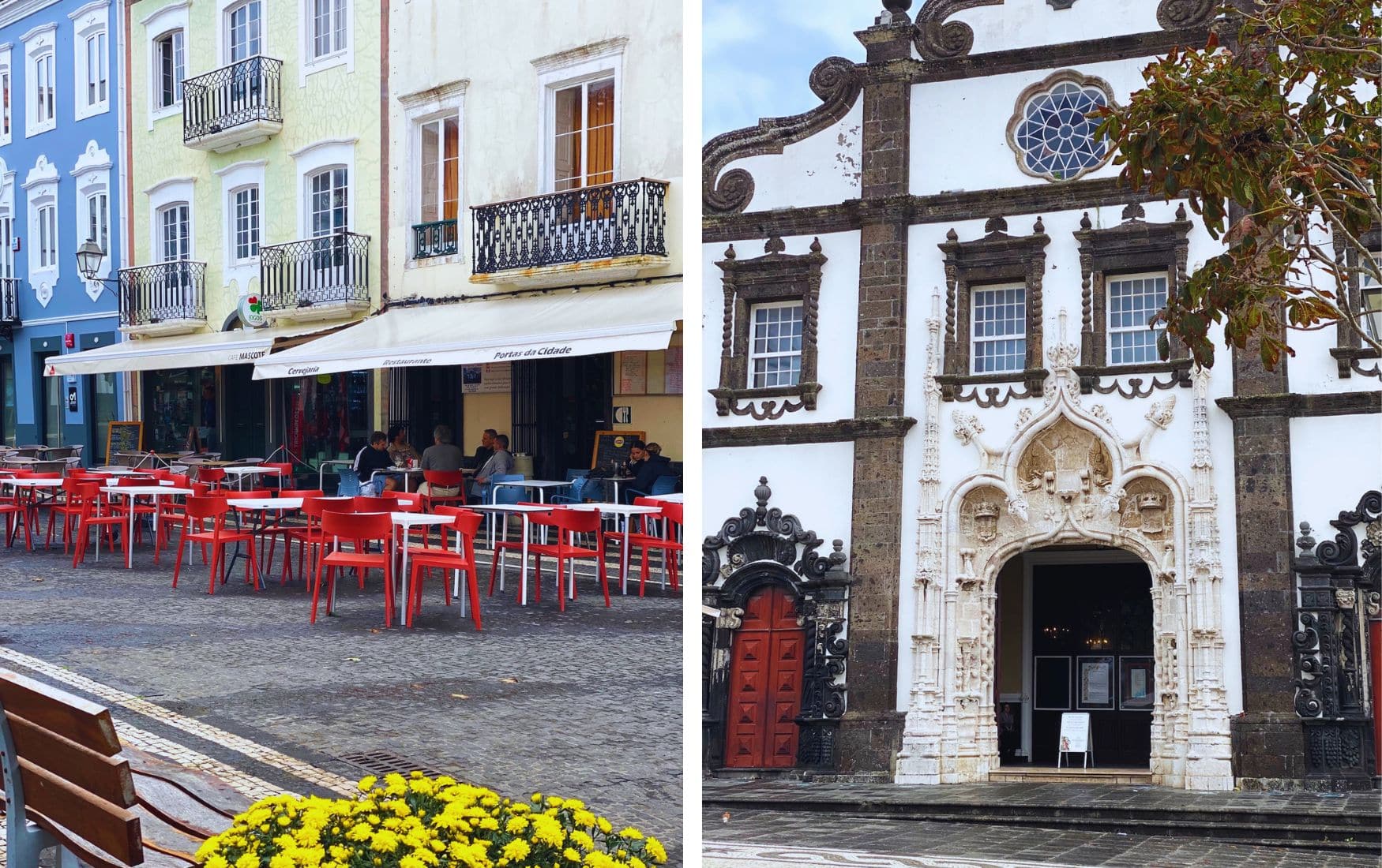 Straßenzüge in Ponta Delgada, die Hauptstadt der Azoren 