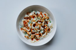 Orecchiette mit Joghurt.