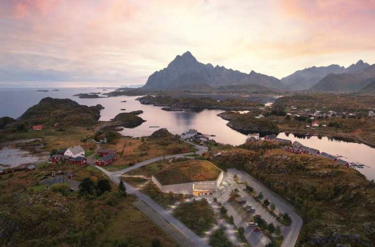 Skrei Museum Lofoten von oben
