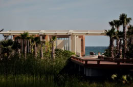 Amanvari-Resort an der Baja California mit Palmen, Lagunenlandschaft und Blick auf das Sea of Cortez in Mexiko
