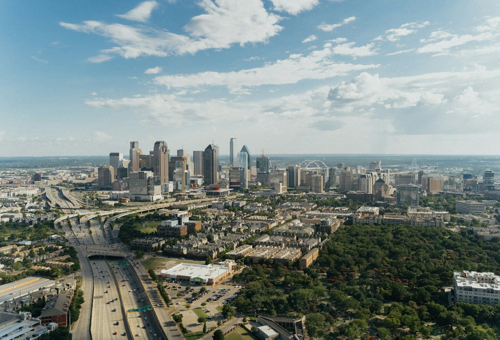 Panoramablick auf die Skyline von Dallas 