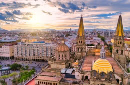 Blick über Guadalajara in Mexiko.