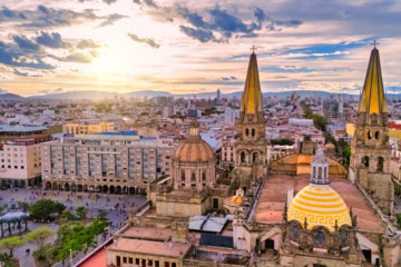 Blick über Guadalajara in Mexiko.