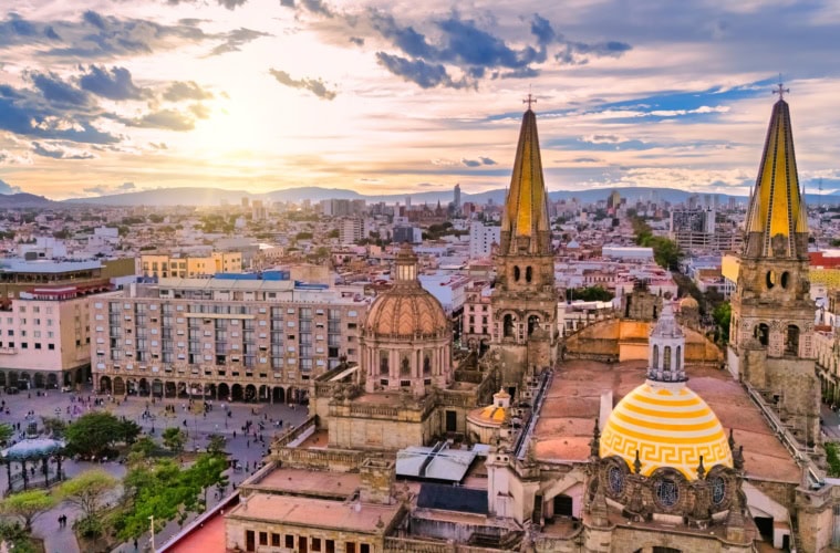Blick über Guadalajara in Mexiko.