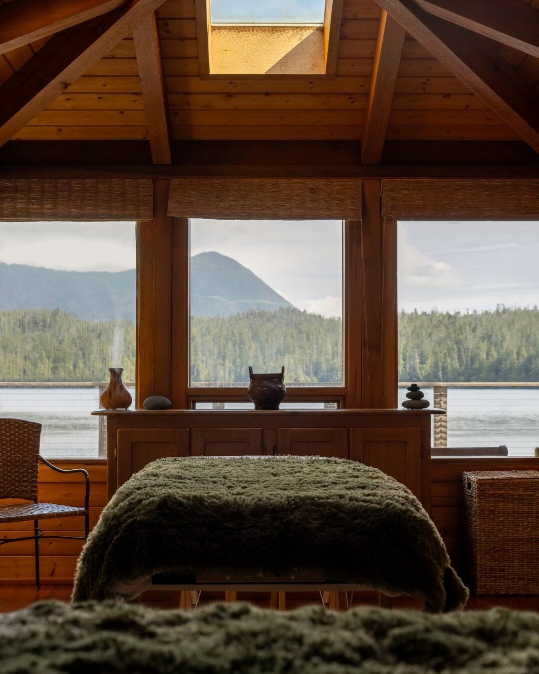 Zimmer mit bett in der Wahous Wilderness Lodge