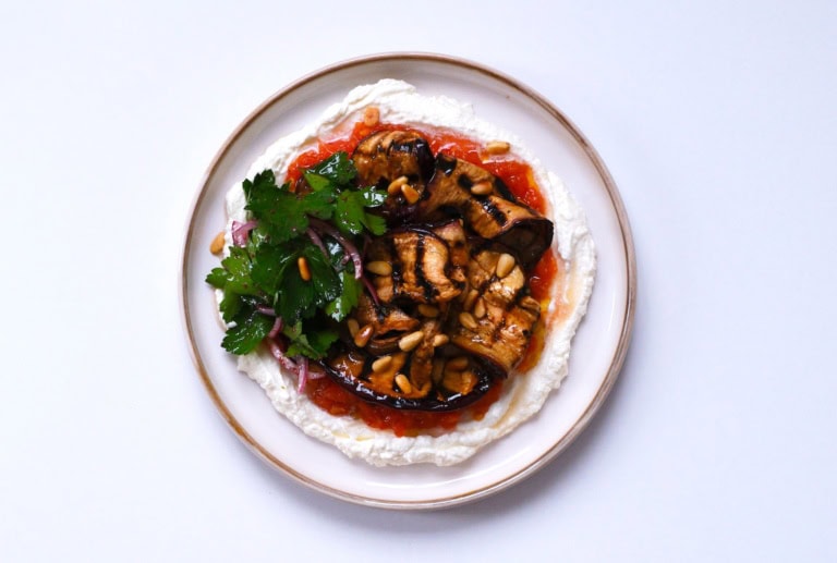 Rezept für gegrillte Auberginen – Brot dazu, köstlich!