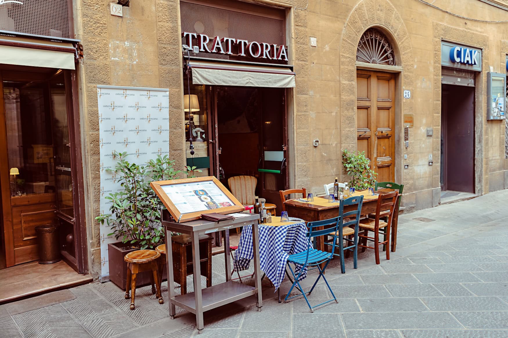 Eine Trattoria in Florenz.