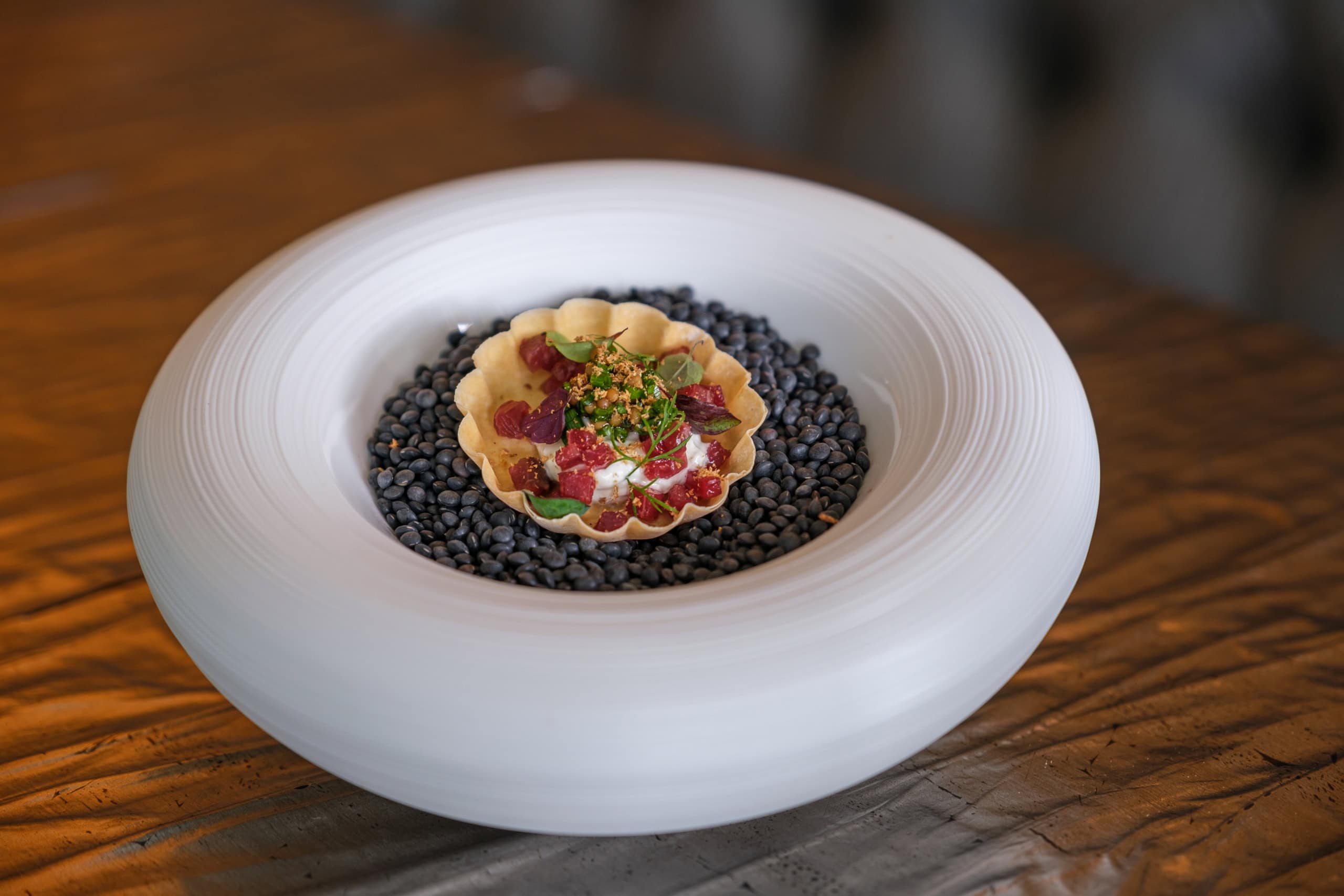 Ein Gericht im Restaurant »Silberdistel«.