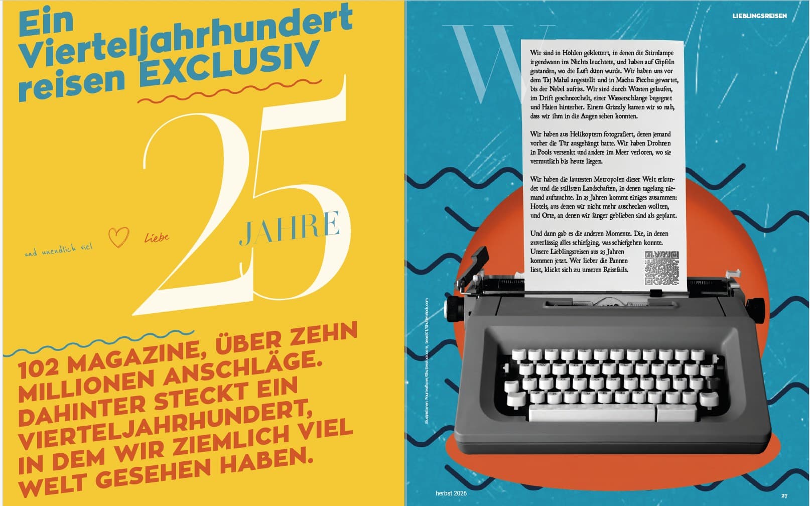 Auftakt: Ein Vierteljahrhundert reisen EXCLUSIV, 25 Jahre
