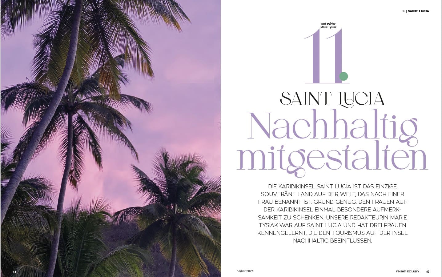 Saint Lucia, Nachhaltig mitgestalten