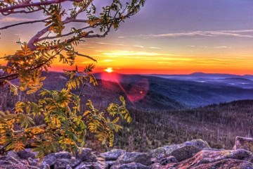 Sonnenuntergang im Bayrischen Wald