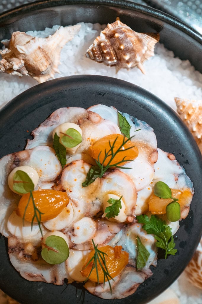 Gericht aus dem Fine Dining Restaurant im Avaton Luxury Beach Resort