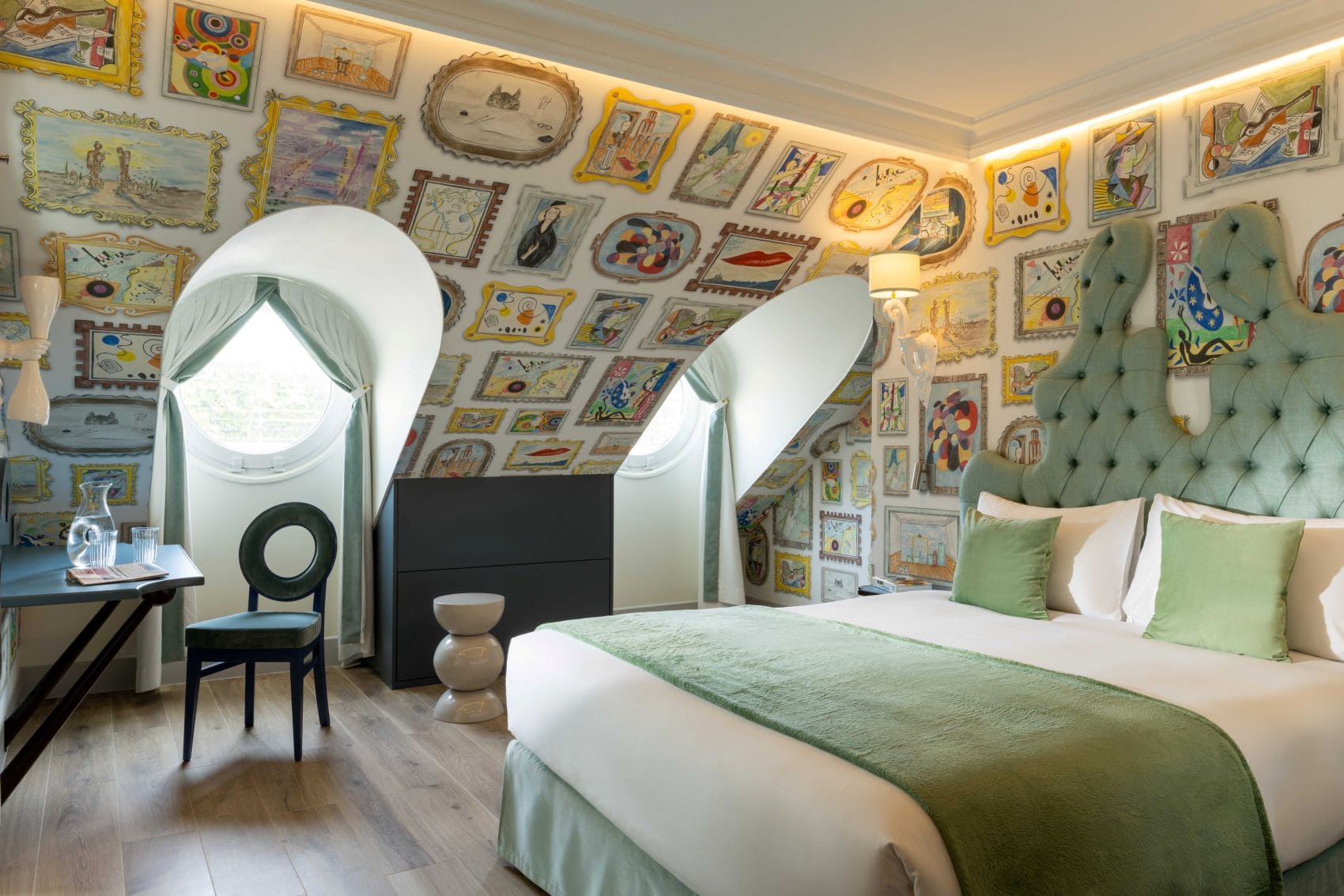 Von Vincent Darré gestaltetes Zimmer im Hotel Le Magnifique in Paris