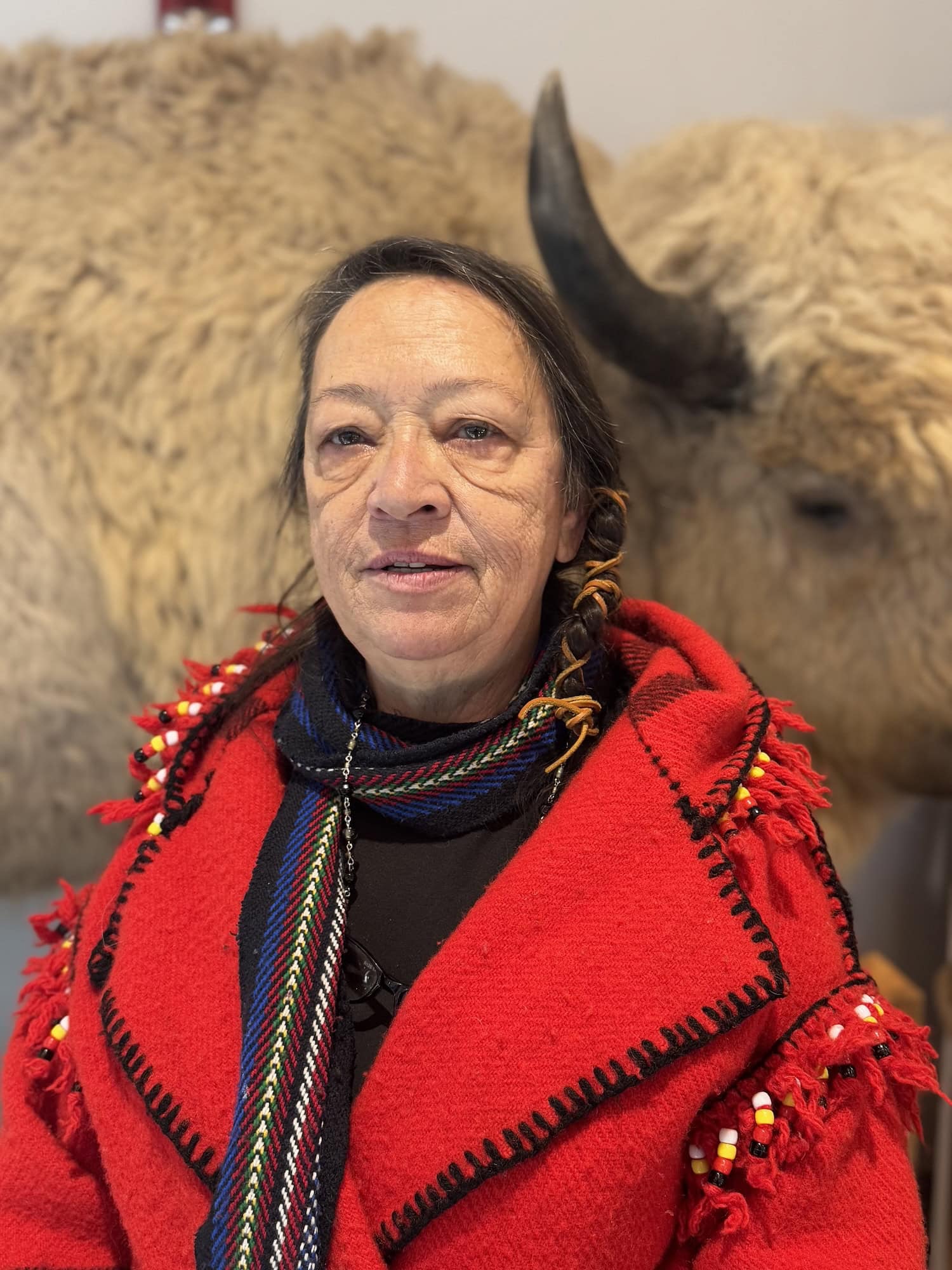 Porträt von Shirley, eine Métis-Frau, in Métis Crossing