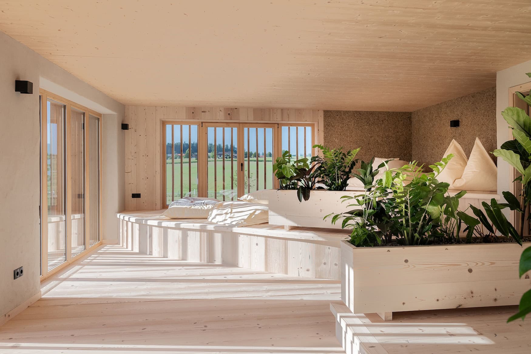 Wohnzimmer in den Apartments des Wolfeicherhof im Chiemgau