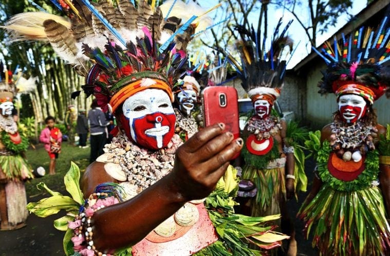 Selfie in Papua-Neuguinea
