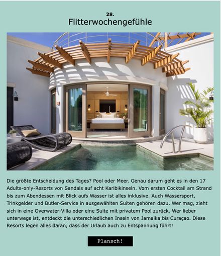 Newsletter-Beitrag zu Sandals